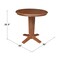 International Concepts 36 in. Solid Wood Round Top Pedestal Dining Table - 35.9 in. High, Distressed Oak K42-36RT-23B-36 - alternate 2